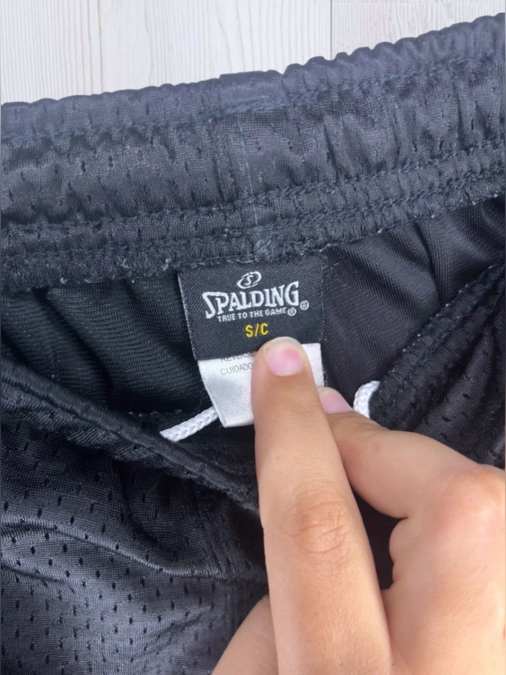 SPALDING Men's Black Mesh Basketball Shorts | Elastic Waist Athletic Gym Shorts